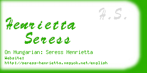 henrietta seress business card